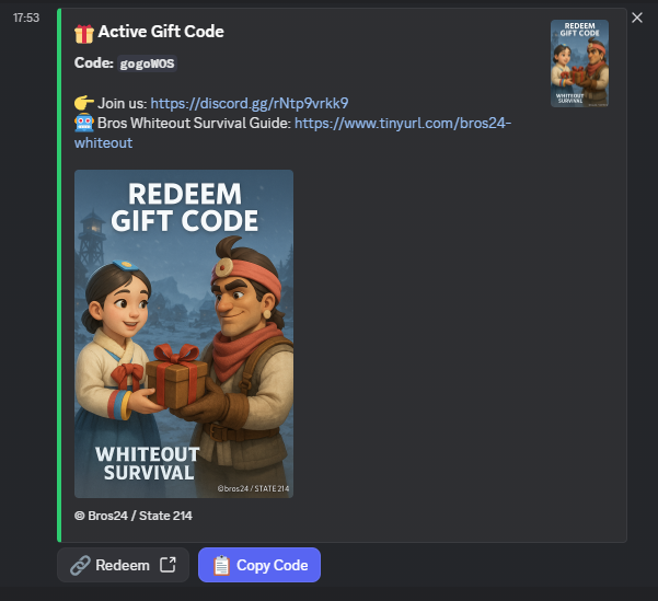 Gift Code Center — preview